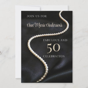 Black 50 and Fabulous Invitation