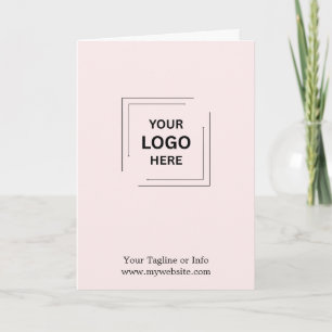 Black 5x7 Folded Business Logo Greeting Card