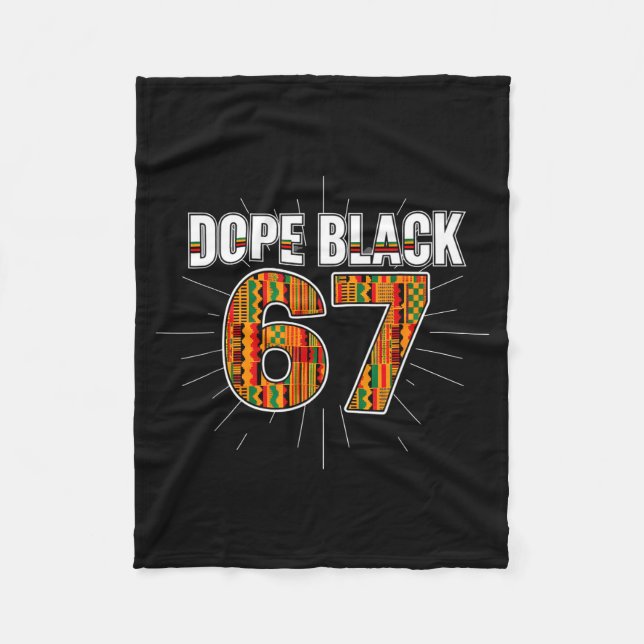 Black 67 Black History Month Six Seven Meme  Fleece Blanket (Front)