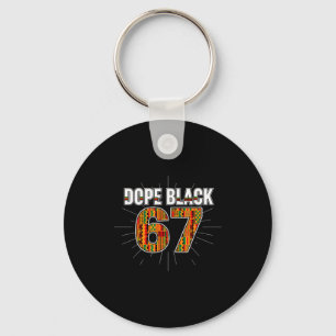 Black 67 Black History Month Six Seven Meme  Key Ring