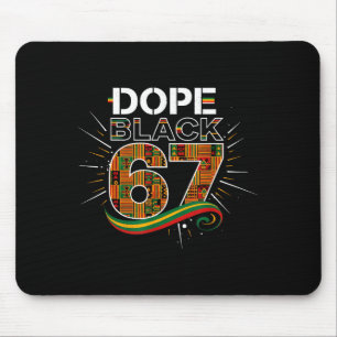 Black 67 Black History Month Six Seven Meme  Mouse Mat