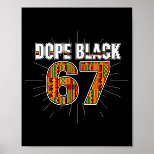 Black 67 Black History Month Six Seven Meme  Poster