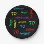 Black 70th Birthday Party, Repeating Names Square