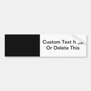 black 8 x 11 design your own product bumper sticker
