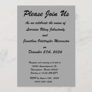 black 8 x 11 design your own product invitation