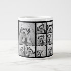 Black 9 Photo Square Collage - with script white