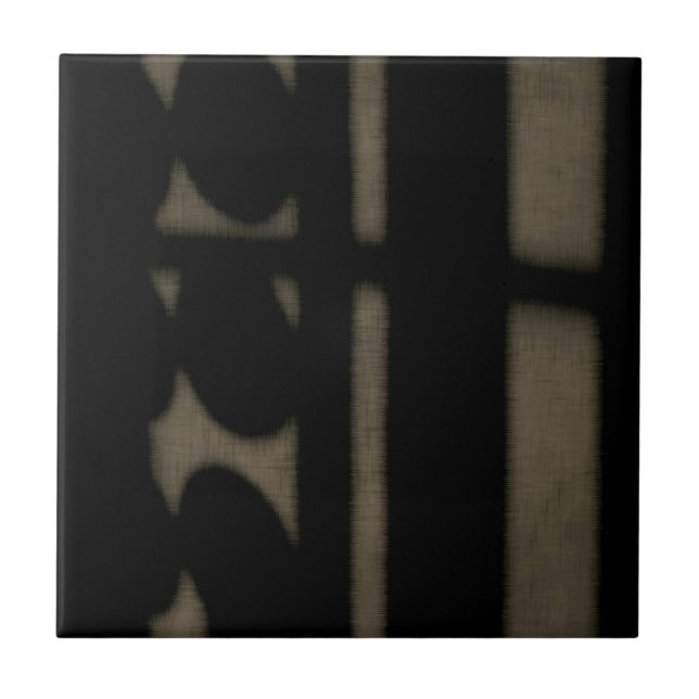 Black Abstract Art Tile (Front)
