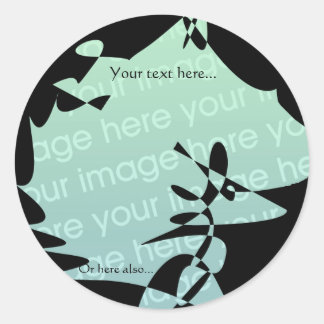 Black Abstract Border- Make Your Own Stickers