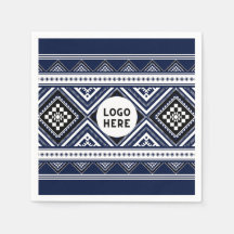 Black Abstract Ethnic Geometric Patterns with Logo