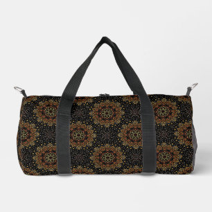 Black Abstract Mandala Design Duffel Bag
