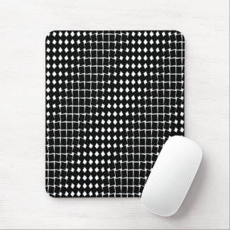 Black abstract pattern mouse mat