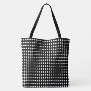 Black abstract pattern tote bag