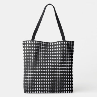 Black abstract pattern tote bag