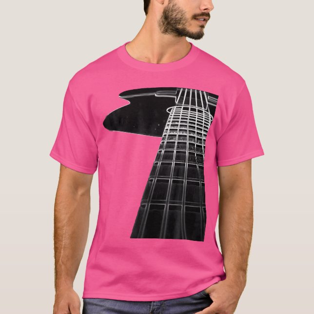 Black Acoustic Guitar T-Shirt (Front)