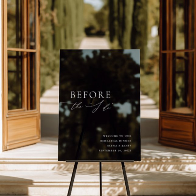 Black Acrylic Rehearsal Dinner Welcome Sign (Black Acrylic Rehearsal Dinner Welcome Sign)