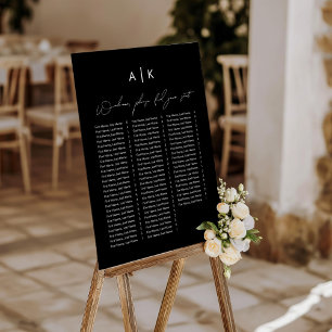 Black Acrylic Seating Chart