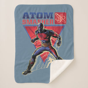 Black Adam Atom Smasher Character Graphic Sherpa Blanket