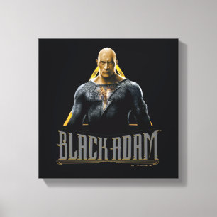 Black Adam Character and Name Graphic Canvas Print
