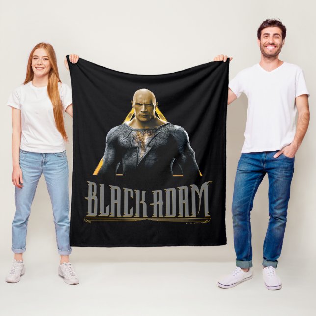 Black Adam Character and Name Graphic Fleece Blanket (In Situ)
