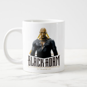 Black Adam Character and Name Graphic Large Coffee Mug