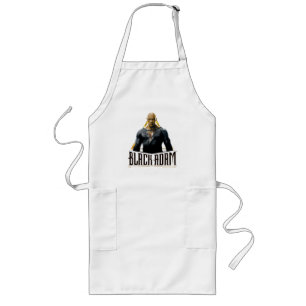 Black Adam Character and Name Graphic Long Apron