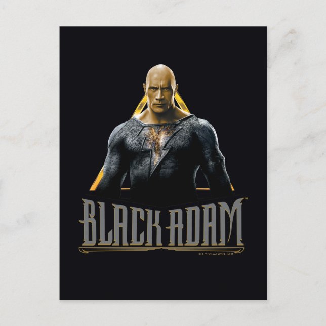 Black Adam Character and Name Graphic Postcard (Front)