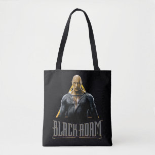 Black Adam Character and Name Graphic Tote Bag