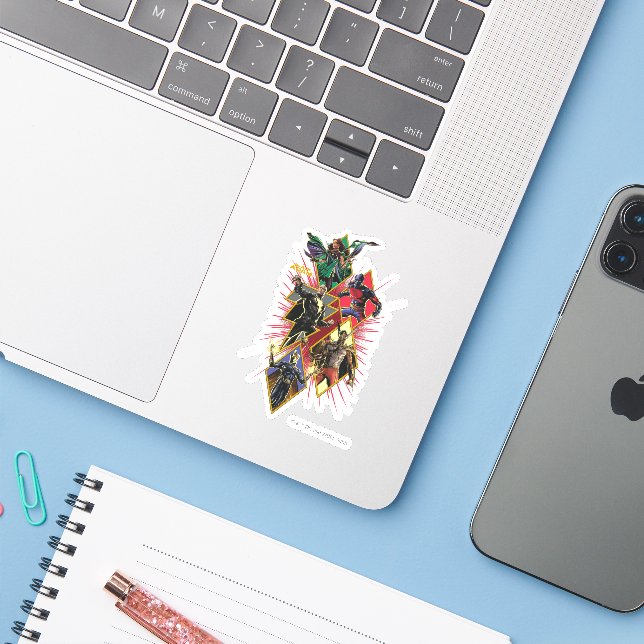 Black Adam Character Diamond Burst Graphic (Laptop w/ iPhone)