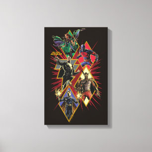 Black Adam Character Diamond Burst Graphic Canvas Print