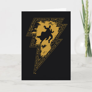 Black Adam Distressed Lightning Bolt Graphic Card