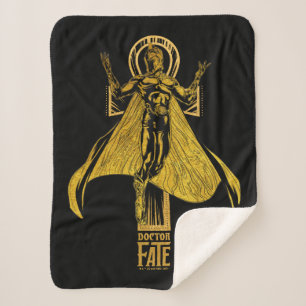 Black Adam Doctor Fate Character Graphic Sherpa Blanket