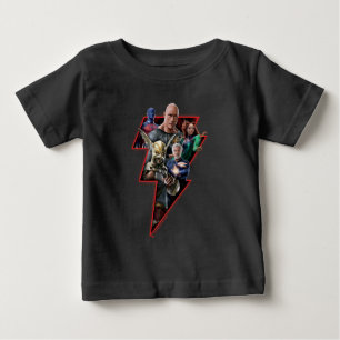 Black Adam Group Lightning Graphic Baby T-Shirt