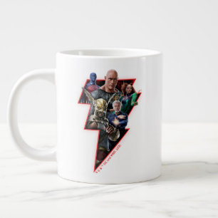 Black Adam Group Lightning Graphic Large Coffee Mug