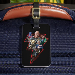 Black Adam Group Lightning Graphic Luggage Tag