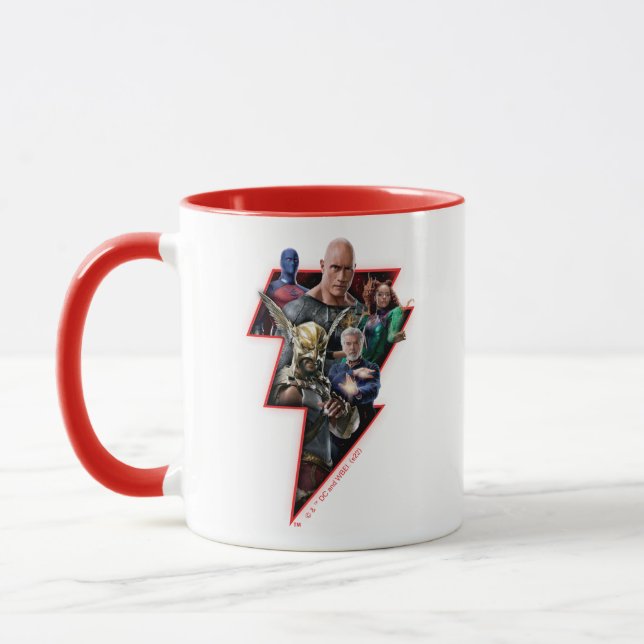 Black Adam Group Lightning Graphic Mug (Left)