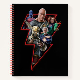 Black Adam Group Lightning Graphic Notebook