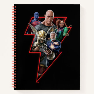 Black Adam Group Lightning Graphic Notebook