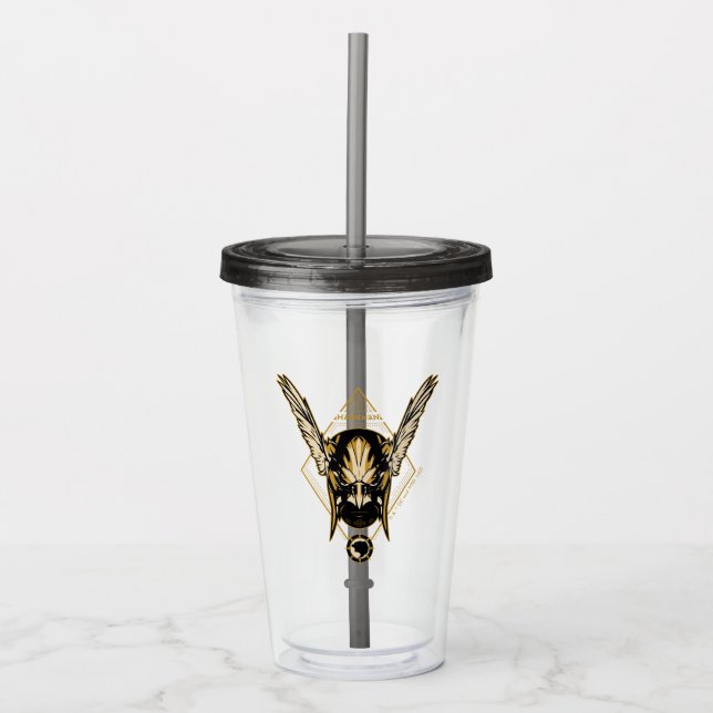 Black Adam | Hawkman Helmet Graphic Acrylic Tumbler (Front)