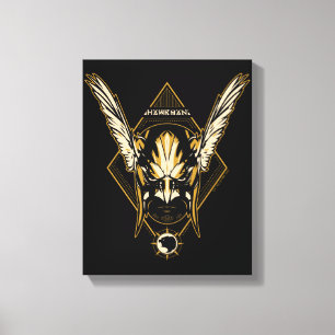 Black Adam   Hawkman Helmet Graphic Canvas Print