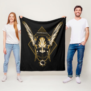 Black Adam Hawkman Helmet Graphic Fleece Blanket