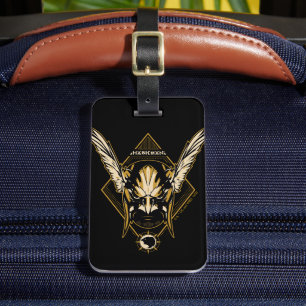Black Adam Hawkman Helmet Graphic Luggage Tag