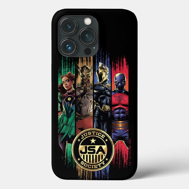 Black Adam Justice Society Heroes In Stripes Case-Mate iPhone Case (Back)