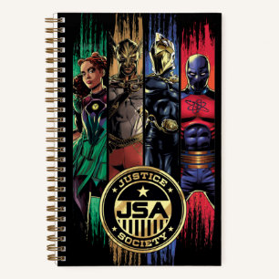 Black Adam Justice Society Heroes In Stripes Notebook