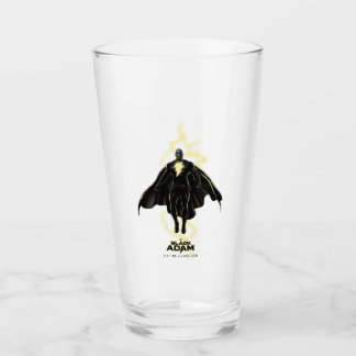 Black Adam Lightning Silhouette Graphic Glass