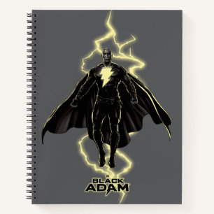 Black Adam Lightning Silhouette Graphic Notebook