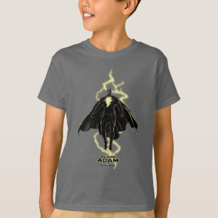 Black Adam Lightning Silhouette Graphic T-Shirt