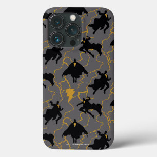 Black Adam Lightning Silhouette Pattern iPhone 13 Pro Case