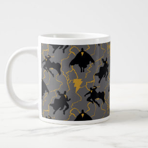 Black Adam Lightning Silhouette Pattern Large Coffee Mug