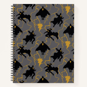 Black Adam Lightning Silhouette Pattern Notebook
