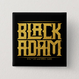 Black Adam Stacked Name Graphic 15 Cm Square Badge